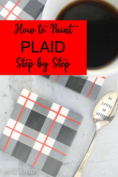 Craft Instructions For Kids, Paint Plaid, Tartan Crafts, Diy Plaid, Paper Flowers Easy, Plaid Diy, Diy Paint Projects, Flowers Easy, Pearl Paint