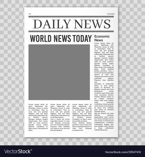 Newspaper Article Template, Newspaper Template Design, Blank Newspaper, Daily News Newspaper, Newspaper Background, Article Template, Cover Page Template, Newspaper Front Pages, Border Templates