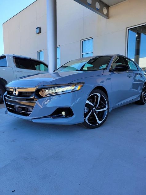 2021 Honda Accord Sport!! In Sonic Grey 🤯 1.5-liter turbocharged direct-injection engine with 192 horsepower!! Sonic Grey Car, Honda Accord 2021 Sport, Grey Honda Accord Sport, Honda Accord 2022 Sport, Sonic Grey Honda Civic, 2021 Honda Accord Sport Sonic Grey, 2022 Honda Accord Sport Sonic Grey, Sonic Grey Honda Accord, Honda Accord Sonic Grey