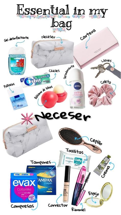 Backpack essentials #What'sInMyBag, https://www.theworldaccordingtome.org/shopping/1732969_what-s-in-my-bag-essentials-for-a-busy-woman-on-the-go/? Whats In My Backpack, Schul Survival Kits, Emergency Kit For Girls, Rutinitas Harian, School Emergency Kit, Road Trip Bag, School Backpack Essentials, Road Trip Kit, Backpack Packing