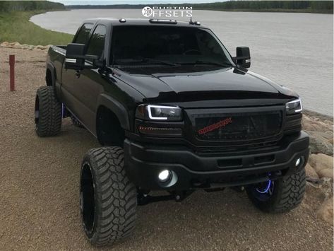 CUSTOMOFFSETS.COM on Instagram: “This thing is sick!! Double tap if you agree!! 🔥⁠ ⁠ Owner @dirtymax_teich⁠ 2005 GMC SIERRA 2500 HD⁠ TIS 544bm 24x14 -76⁠ AMP Mud Terrain…” 2005 Gmc Sierra 2500 Hd, Gmc Sierra 1500 Lifted, Gmc Sierra Lifted, Gmc Sierra 1500 Accessories, Black Chevy Silverado, Truck Builds, Gmc Trucks Sierra, Truck Memes, Silverado Hd