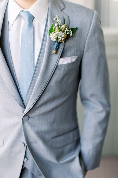 A Gorgeous Icy Blue Garden Wedding | Friar Tux