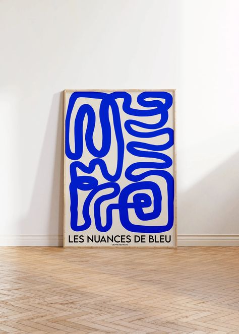 Blue Bauhaus Wall Art Abstract Blue Poster Blue Contemporary - Etsy Contemporary Art Exhibition, Affiches D'art Déco, Art Exhibition Poster, Poster Graphic, Poster Blue, Art Exhibition Posters, Bauhaus Art, Design Exhibition, Bauhaus Poster