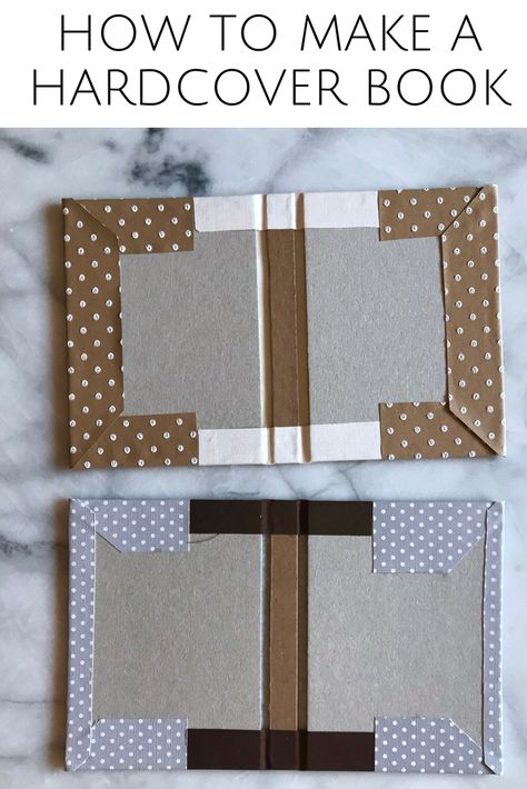 Book binding - hard cover DIY Diy Cardboard Book Cover, How To Bind A Book Diy Easy, Hard Cover Book Binding, Diy Planner Binding, Diy Cloth Book Cover, Fan Fiction Book Binding, How To Make A Paperback Into A Hardcover, Diy Binding Books, Easy Book Binding Diy