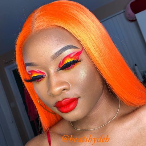 BeatsByDeb on Instagram: “literally LIT🔥  ____ Inspo: @raphaelamua 😍 MAKEUP DEETS⤵️ Eyeshadow Base 0(white) @plouise_makeup_academy USE CODE “beatsbydeb10” Artist…” Black Success, Plouise Makeup Academy, Makeup Idea, Eyeshadow Base, Creative Eye Makeup, Dope Hairstyles, Creative Makeup Looks, Creative Eye, Hello Beautiful