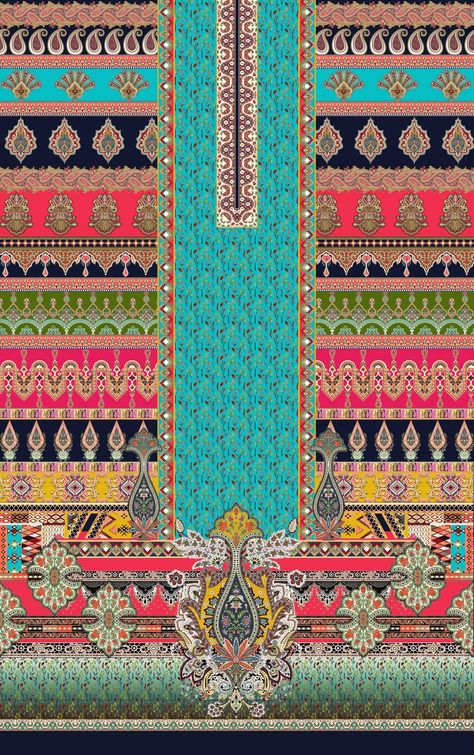 Pakistani Dupatta, Digital Kurti, Textile Pattern Design Fashion, Prints Textile, Patola Print, Ethnic Pattern Design, Sari Design, Beautiful Flower Drawings, Kalamkari Painting