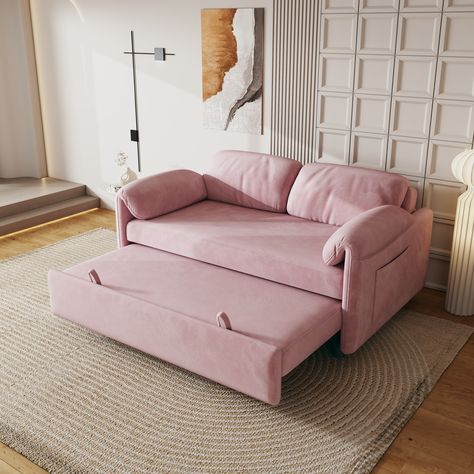 Product Features Create a multi-functional sofa bedDesigned for all types of apartments Couch mode: End a busy day at work and enjoy at home Couch mode: End a busy day at work and enjoy at home Queen bed mode sofa can be expanded to use as a bed,… Pink Bellini Sofa, Small Pink Sofa For Bedroom, Coral Velvet Sofa, Chaise At End Of Bed, Room Decor For Women In 20s, Small Pink Couch, Deep Comfy Couch, Pink Couch Apartment, Pink Couch Decor