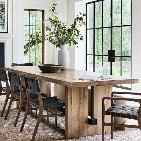 Small Kitchens, Harvest Dining Table, Table With Chairs, Steampunk Decor, Trestle Dining Tables, Luxury Dining, Dining Room Inspiration, Dining Table Design, Tyler The Creator