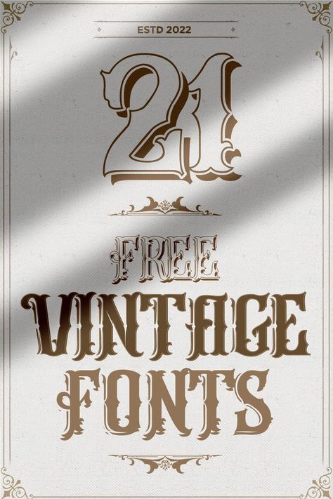 free fonts, vintage fonts, retro fonts, western fonts, rough fonts Types Of Fonts Style, Type Styles Fonts, Antique Fonts Vintage, Rustic Fonts Free, Rustic Fonts Vintage, Sign Fonts Hand Lettering, Cricut Vintage Projects, Vintage Lettering Design, Retro Lettering Vintage Fonts