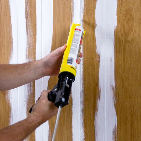 Paint Paneling, Painting Over Paneling, Wood Paneling Makeover, Repainting Kitchen Cabinets, Paneling Makeover, Painting Wood Paneling, Refinishing Cabinets, Paint Wood, Learn How To Paint