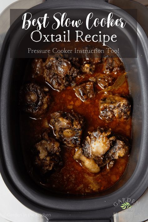 Oxtail Filipino Recipe, Slow Cooker Oxtail Soup, Slow Cooker Oxtail Stew, Slow Cooked Oxtails, Oxtail In Crockpot, Oxtail Recipes With Red Wine, Easy Jamaican Oxtail Recipes, Oxtail In Slow Cooker Recipe, Oxtail Beef Stew