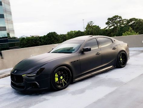 Superstar Customs on Instagram: “Message @jefflong_13 if interested **FOR SALE** 2015 Maserati Ghibli S $28.5k. Fully custom. One of a kind build. All performance upgrades…” Mercedes Classic Cars, Maserati Granturismo Convertible, Maserati 3200 Gt, Blacked Out Cars, Maserati Merak, Maserati Bora, Mercedes Classic, Maserati Car, Speed Demon