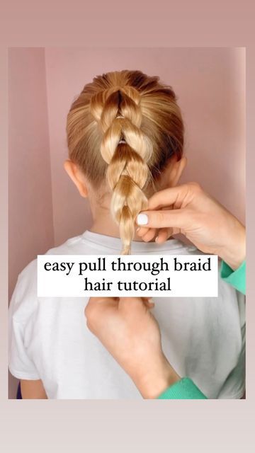 Topsy Turvy Braid, Pull Through Braid Medium Length Hair, French Pull Through Braid Tutorial, How To Do The Pull Through Braid, Pull Through Braid Ponytail Tutorial, Hair Pull Through Tool, Ponytail Pull Through, Basic Braid Tutorial, Pullthroughbraid Tutorial