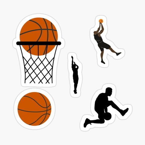 Basketball Stickers Aesthetic, Basketball Stickers Printable, Carnival Kids Crafts, Spurs Cake, Basketball Themed Birthday Party, Basketball Stickers, Diy Photo Booth Props, Icon Template, Basketball Cake