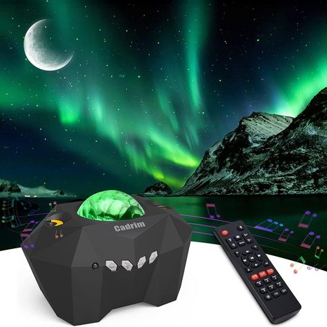 Northern Lights Aurora Projector with Moon and Star, Night Light Projector for Bedroom, Home Theater, Kids Adults Game Room and Partie Aurora Projector, Night Lamp For Bedroom, Ceiling Projector, Star Projector Light, Sky Lamp, Starry Night Light, Galaxy Lights, Star Night Light, Light Projector