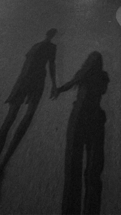 Couple pic inspo | holding hands | black and white | couple inspo pics | shadow picture | summer pic Aesthetic Couple Pics Black And White, Black And White Couple Pics Romantic, Hand Holding Black And White, Couple Athestic Images, Black And White Aesthetic Couple Pic, Couple Asthetic Wallpers Dark, Black And White Relationships Couple, Two People Kissing Shadow, Couple Holding Hands Painting