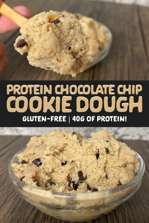 Macro Treats, Low Calorie Cookie Dough, Guiltless Desserts, Gluten Free Protein Cookies, Protein Cookie Dough Bites, Protein Cookie Dough Recipe, Quest Recipes, Protein Sweets, Protein Chocolate Chip Cookies