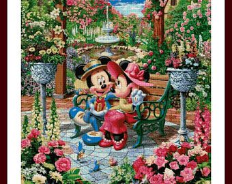 This item is unavailable Mickey And Minnie Love, Disney Fine Art, Minnie Christmas, Mickey Mouse Cartoon, Disney Cross Stitch, Christmas Cross, Mickey Minnie Mouse, Anime Scenery Wallpaper, Stitch Disney
