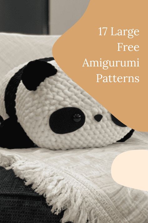 17 Large Free Amigurumi Patterns Amigurumi Patterns, Amigurumi With Chunky Yarn, Crochet Pillow Patterns Free Chunky Yarn, Crochet Patterns Free Easy, Large Amigurumi, Chunky Yarn Crochet Pattern, Bulky Yarn Patterns, Chunky Yarn Crochet, Easy Beginner Crochet Patterns