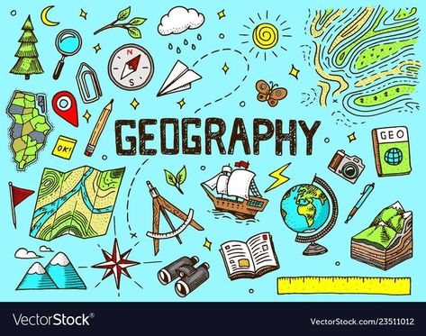geography Banner Doodle, Geography Project, Project Cover Page, Sample Question Paper, File Decoration Ideas, Geography Worksheets, Geography For Kids, Colorful Borders Design, Study Tips For Students