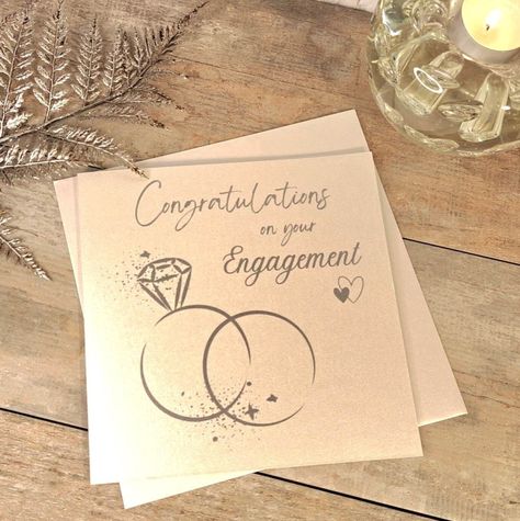 Engagement Card - 'Congratulations On Your Engagement', Congratulations Card, Card For Newly Engaged Couple, Cards For Engagement Congratulations On Engagement, Cards For Engagement, Couple Cards, Engagement Congratulations, Engagement Card, Engaged Couple, Newly Engaged Couple, Newly Engaged, Engagement Cards