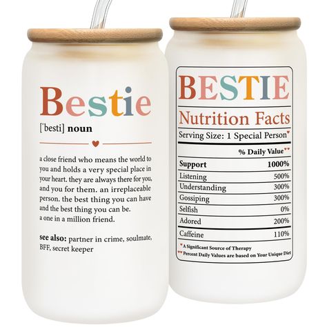 PRICES MAY VARY. BEST FRIEND GIFTS FOR WOMEN: Express your heartfelt love and deep-seated gratitude to your cherished friends with our Friendship Cup Can Glass. She will undoubtedly be taken aback and filled with delight upon unboxing this. Suitable for best friend gifts, bestie gifts for women, gifts for best friend, gift for best friend woman, friendship gifts, bff gifts for women, best friend gifts for women unique, thoughtful best friend gifts... GIFTS FOR FRIENDS FEMALE ON ANY OCCASION: Thi Friends Female, Diy Best Friend Gifts, Gifts For Best Friend, Sorry Gifts, Birthday Basket, Women Friendship, Bff Birthday Gift, Cute Gifts For Friends, Women Friends