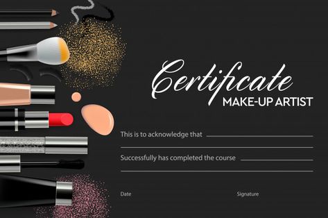 Certificate Design Inspiration, Makeup Artist Course, School Vector, Qhd Wallpaper, Certificate Design Template, Beauty Salon Design, Makeup Course, Makeup School, Makeup Class