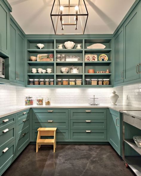 Victorian Farmhouse Kitchen, Desain Pantry Dapur, Pantry Plans, Desain Pantry, Farmhouse Pantry, Kabinet Dapur, Fancy Kitchens, Kitchen Pantry Design, Kitchen Pantry Cabinets