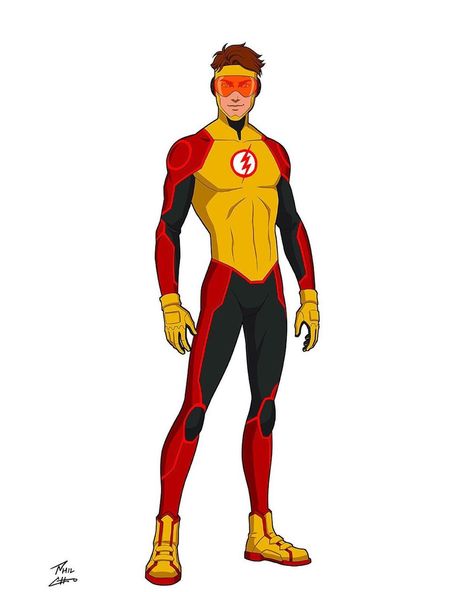Phil Cho on Instagram: “"Kid Flash/Bart Allen" (Earth-16) from Young Justice, commissioned by Jay Fresonke. Character belongs to DC Comics. Art by Phil…” Marvel Speedsters, Impulse Dc, Young Justice Characters, Bart Allen, Flash Characters, Justice League Characters, Phil Cho, Flash Comics, Superhero Suits