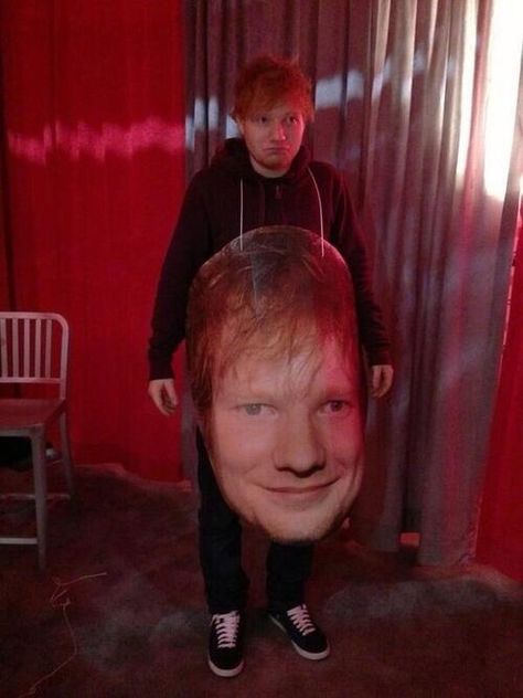 Lol Ed, the only person who would wear an apron of his face... Humour, Ed Sheeran Memes, Ed Sheeran Love, Danny Devito, Gongs, Lin Manuel, Ed Sheeran, What’s Going On, Funny Laugh