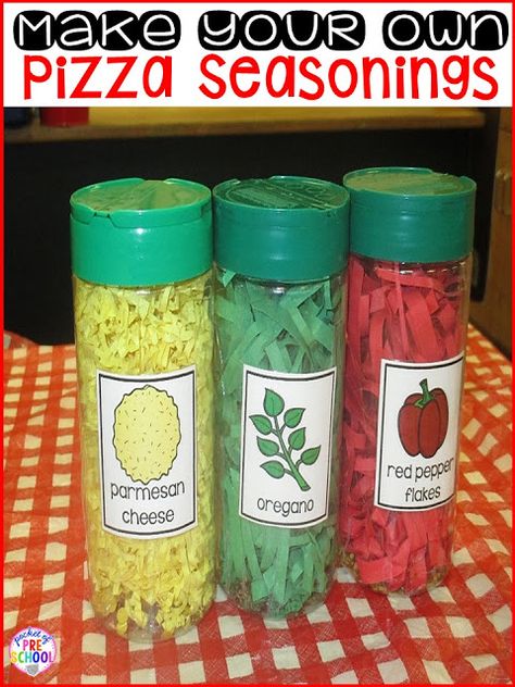 Pizza Restaurant Dramatic Play - Pocket of Preschool Restaurant Dramatic Play, Dramatic Play Themes, Dramatic Play Center, Role Play Areas, Prop Box, Restaurant Themes, Make Your Own Pizza, Dramatic Play Preschool, Dramatic Play Area