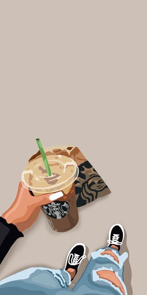 Starbucks run art phone background-flairologi Coffee Mug Drawing Simple, Mom Boss Aesthetic, Mug Wallpaper, Image Girly, Starbucks Wallpaper, Starbucks Art, Digital Portrait Illustration, Art Prints Boho, Coffee Wallpaper