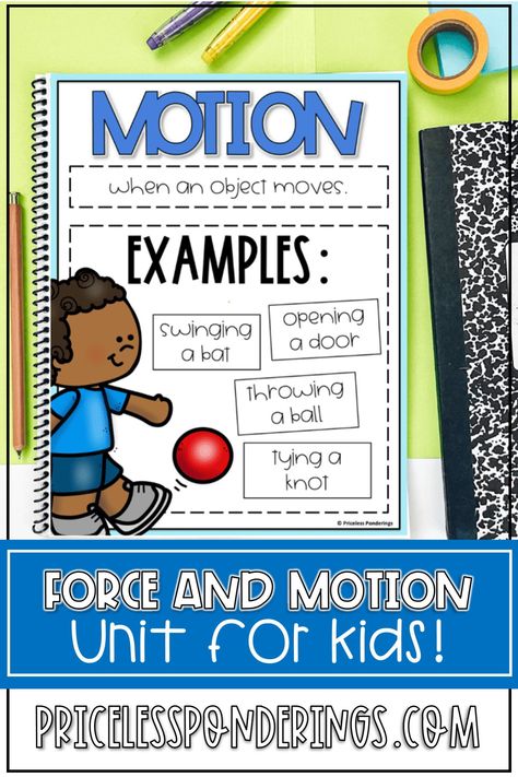 Teaching kids the basics of physical science can be super fun and creative. Thanks to their endless curiosity and love for hands-on activities, elementary kids, particularly those in 2nd and 3rd grade, are perfect for exploring the world of forces and motion. In this post, you’ll find some fun lesson plans and fun motion worksheet ideas that make the tricky physics of movement easy to understand through engaging activities and hands-on learning. Force And Motion Worksheets, Force And Motion Activities, Force Activities, Forces And Motion, Motion Activities, Fun Lesson Plans, Activities Elementary, Second Grade Science, First Grade Science