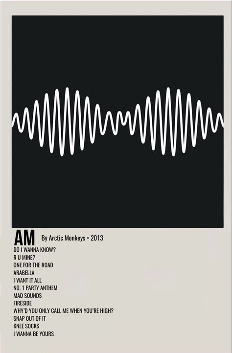 Arctic Monkeys Aesthetic Album Cover, Album Cover Artic Monkeys, Artic Monkeys Am Album Cover, Am Album Cover Arctic Monkeys, Vintage Posters Arctic Monkeys, 505 Album Cover, Artic Monkeys Minimalist Poster, Arctic Monkeys Music Poster, Albums Polaroid Posters