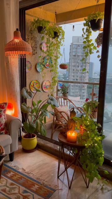 Small Balcony Decor Indian, Prateek Kuhad, Modern Balcony Ideas, Living Room Plants Decor, Girly Room Decor, Indian Living Room, Diy Room Decor Videos, Indian Room Decor, Balcony Grill Design