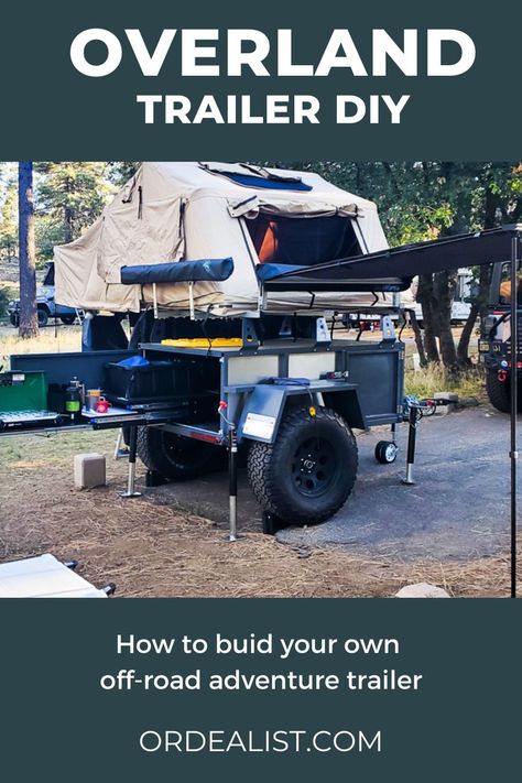 DIY Overland Trailer Diy Overland Trailer Plans, How To Build A Camper Trailer, Overland Trailer Ideas, Diy Offroad Trailer, Overland Camper Trailer, Overland Trailer Diy, Diy Camp Trailer, Diy Camper Trailer Plans How To Build, Diy Overland Trailer