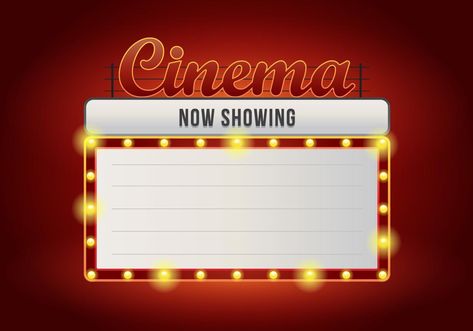 Realistic Vintage Cinema Signs. Retro Vintage Cinema Lighted Sign. Now Playing Sign. MUST attribute (click for details) Now Playing Movie Sign, Now Playing Template, Cinema Template, Now Playing Sign, Cinema Sign, Vintage Cinema, Theatre Sign, Bar Music, Light Clips