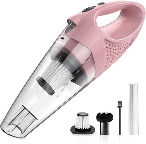 Amazon.com: VacLife Handheld Vacuum, Car Hand Vacuum Cleaner Cordless, Mini Portable Rechargeable Vacuum Cleaner with 2 Filters, Pink(VL189) : Automotive Hand Vacuum Cleaner, Car Cleaning Supplies, Mini Vacuum Cleaner, Portable Vacuum, Hand Vacuum, Car Vacuum Cleaner, Vacuum Accessories, Handheld Vacuum Cleaner, Best Vacuum