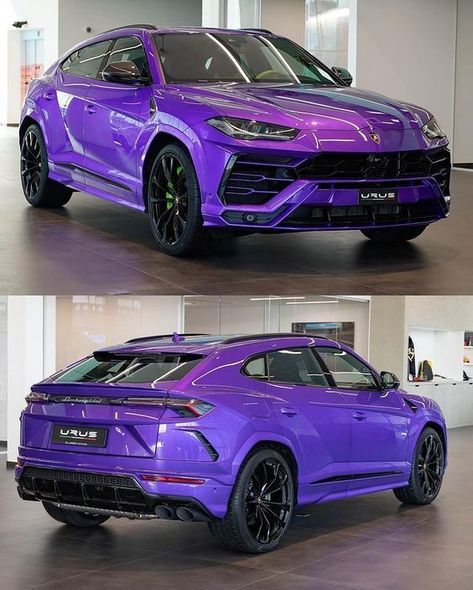 Luxury car #cars #luxury #luxurylife #richlifestyle Lamborghini Urus Purple, Lambo Truck, Jaguar Suv, Purple Cars, Carros Lamborghini, Dream Cars Mercedes, Purple Car, Custom Cars Paint, Lamborghini Urus