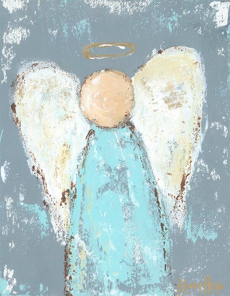 Oopsy Daisy Baby Angel by Kasey Hope - Print on Canvas | Wayfair Natal, Art Collection Wall, Hope Painting, Watercolor Angel, Angel Wall Art, Christmas Paintings On Canvas, Oopsy Daisy, Angel Images, Angel Crafts