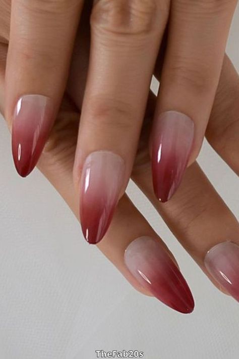 Get ready to be wowed by these red ombre nail ideas! From mesmerizing gradients to stunning color combinations, these designs will leave you speechless. Elevate your nail game with these on-trend looks, featuring everything from bold and bright shades to soft and subtle hues. Whether you prefer long or short nails, square or oval shapes, there's an ombre design here for everyone. Discover your new favorite manicure and show off your unique style with these must-see ombre nails Ambre Nails, January Nail Designs, Oval Nails Designs, Hollywood Nails, Red Ombre Nails, Long Nail Designs, Red Nail Designs, Ombre Nail Designs, Nail Art Ombre