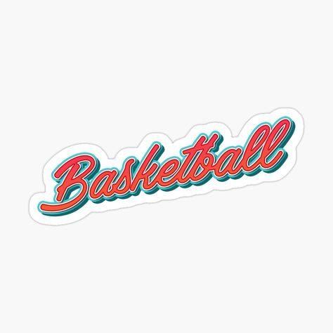 Basketball Stickers Printable, Basketball Typography, Basketball Scrapbook, Basketball Stickers, Typography Sticker, Basketball Background, Basketball Girls, Cleveland Cavaliers Logo, Transparent Stickers