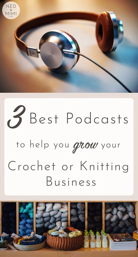 Love learning on the go? Then here are the 3 best podcasts to help you grow your crochet and knitting business. #crochet #crochetbusiness #crochetpodcast #knittingbusiness #knittingpodcast #craftbusiness #craftpodcast Amigurumi Patterns, Crochet To Sell, Crochet Reference, Business Crochet, Knitting Business, Marly Bird, Best Podcasts, Life Dreams, Crochet Business