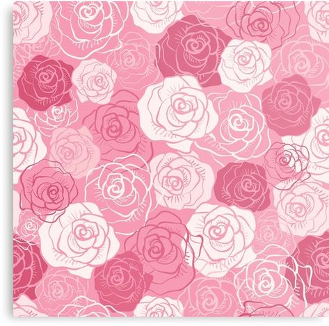 Pink and white roses floral pattern illustration artwork design. • Also buy this artwork on wall prints, apparel, stickers, and more. Rose Pattern Design, Pink Heart Background, Wallpaper Flowers, Roses Drawing, Trendy Wallpaper, Pink Pattern, Flowers Pink, Pink Patterns, Illustration Artwork