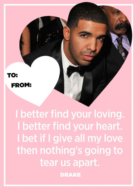 20 Drake Lyrics That Sum Up How You Feel This Valentine's Day- HarpersBAZAAR.com Drake Quotes, Drake Valentines, Drake Song Quotes, Drake Funny, Drakes Songs, Love Texts For Him, Flirting With Men, Drake Lyrics, Cheating Quotes