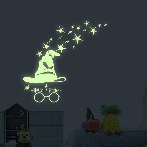 Glow in The Dark Stars Harry Potter Peel and Wall Decals https://buff.ly/2IkFxCe Bedroom Wall Ceiling, Harry Potter Wall Stickers, Toddler Bedroom Wall, Harry Potter Wall Decals, Art Deco Mural, Dark Nursery, Stickers Harry Potter, Boys Wall Stickers, Glow In The Dark Stars