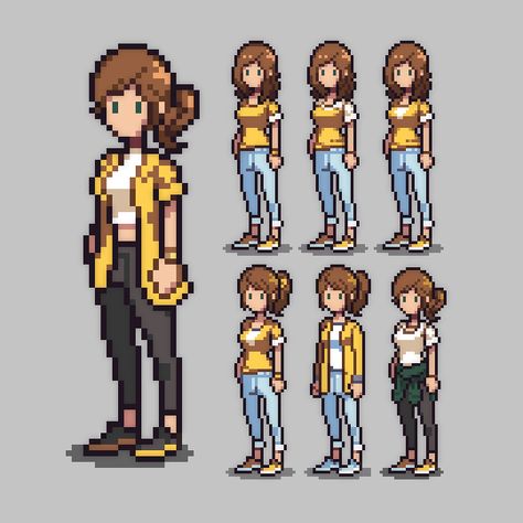 Pixel Art Character Design, Pixel Art Character, How To Pixel Art, Pixel Art Anime, Image Pixel Art, Kare Kare, Pixel Art Pokemon, Piskel Art, Art Character Design