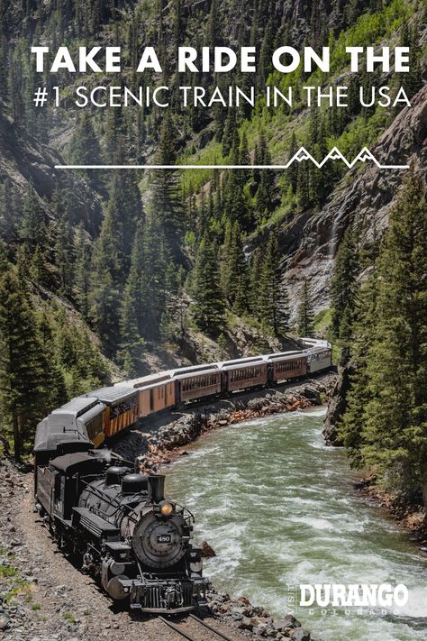 Durango Colorado Train Ride, Durango & Silverton Narrow Gauge Railroad, Train Ride Vacations, Us Train Trips, Best Train Rides In The Us, Durango Silverton Train Ride, Colorado Train Rides, Train Rides In America, Train Vacations America