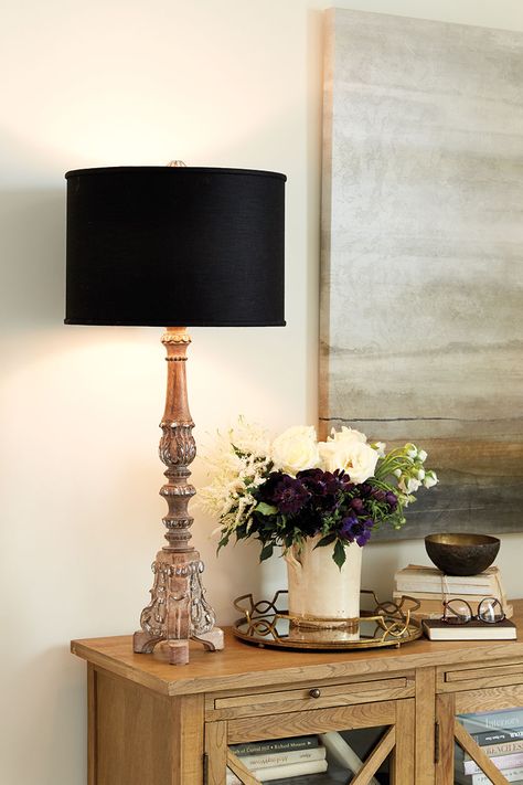How to Pick the Perfect Lampshade How To Pick The Right Size Lamp Shade, How To Choose The Right Size Lampshade, Black Lamp Shade, Front Living Room Ideas, Teal Kitchen Decor, French Lamp, Candlestick Lamps, Black Lampshade, Modern Lamp Shades