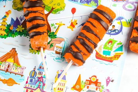 Tigger Tails (Disneyland Copycat) | Favorite Family Recipes Tigger Tails, Corn In A Cup, Snack At Home, Kraft Caramel Bits, Disney Themed Food, Julep Recipe, Disney Dishes, Chocolate Melting Wafers, Caramel Bits